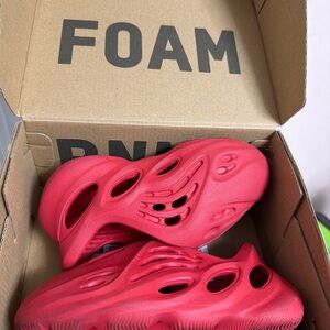Yeezy Kids Bright Red Foam Sneakers